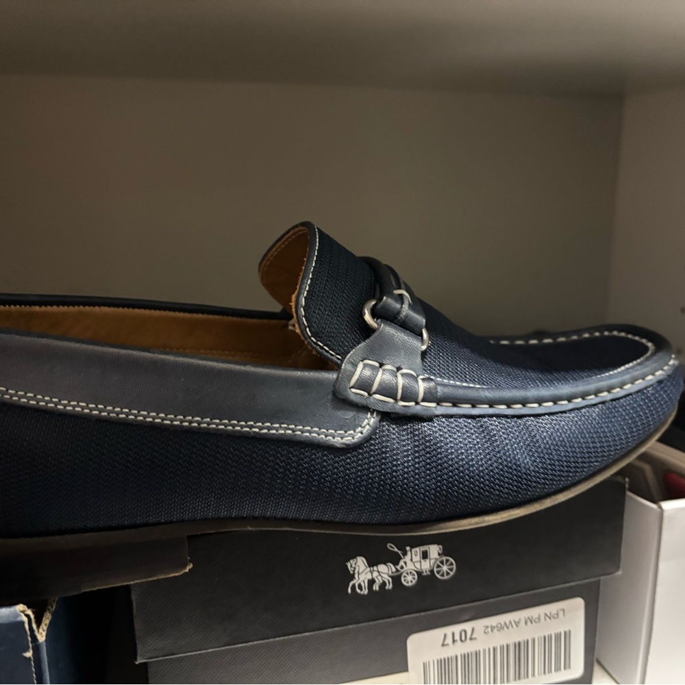 Donald J. Pliner Blue Loafers with Silver Hardware Men’s Size 8